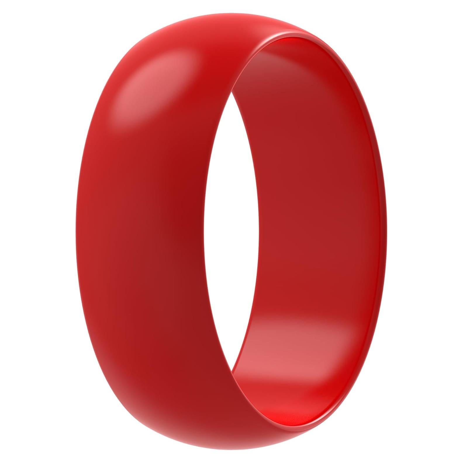 Anillo de Boda de Silicona ThunderFit para Hombres 20.20mm Rojo