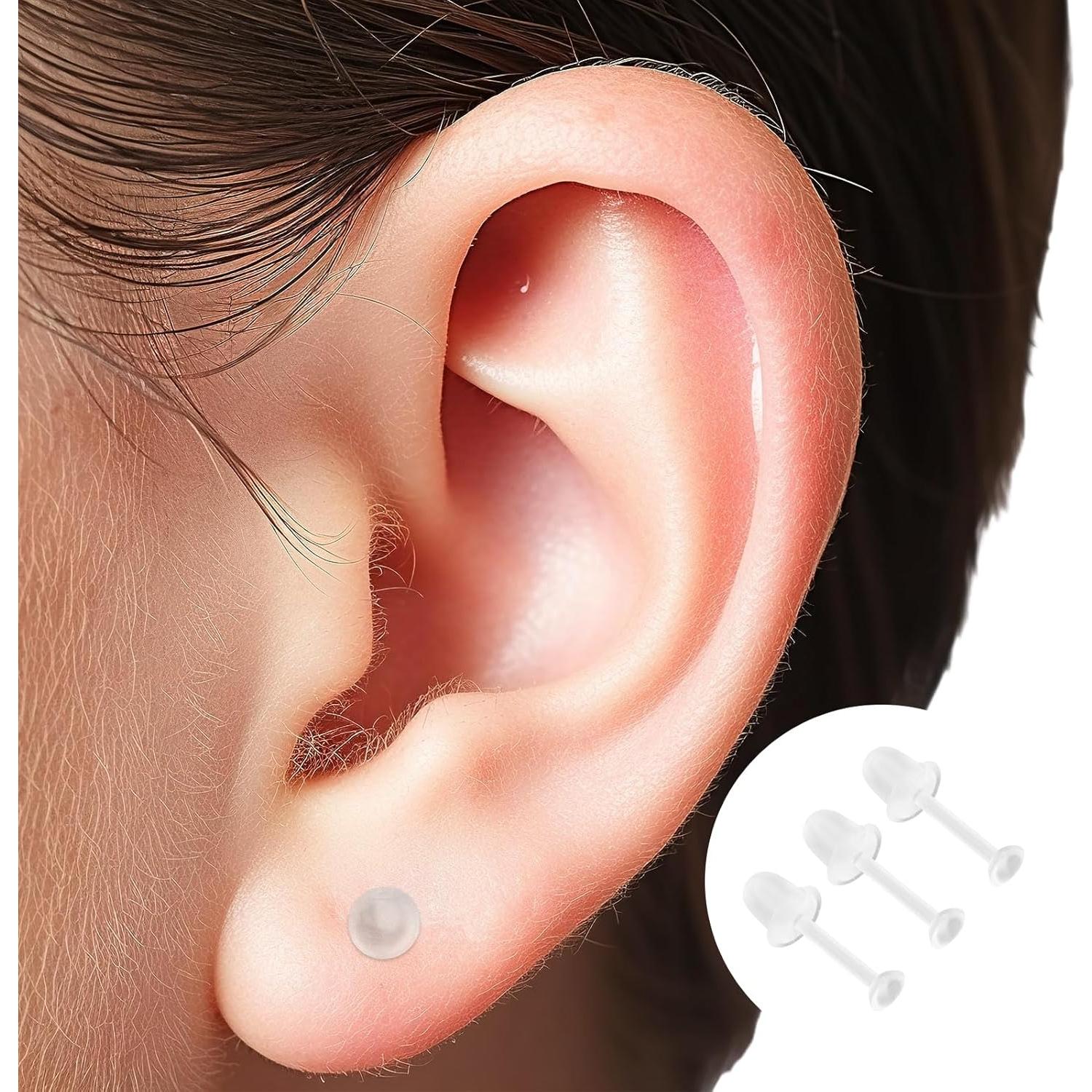 100 Pares de Pendientes Transparentes Mikovivi 1.19x0.30cm