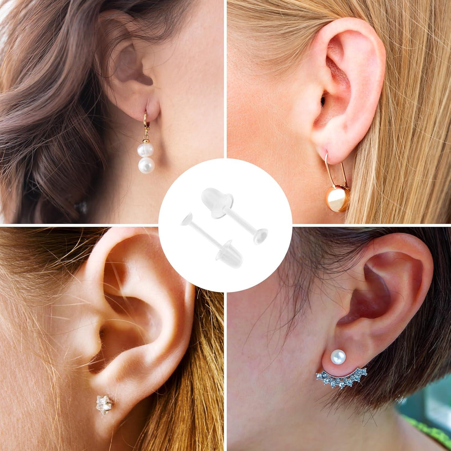 100 Pares de Pendientes Transparentes Mikovivi 1.19x0.30cm