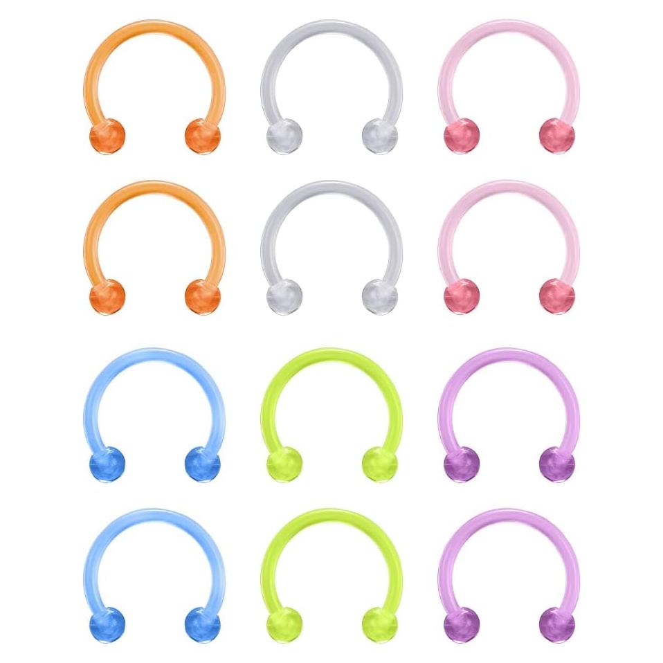 Anillos de Septum Transparentes 14g 16g - Retenedores de Nariz Hipoalergénicos