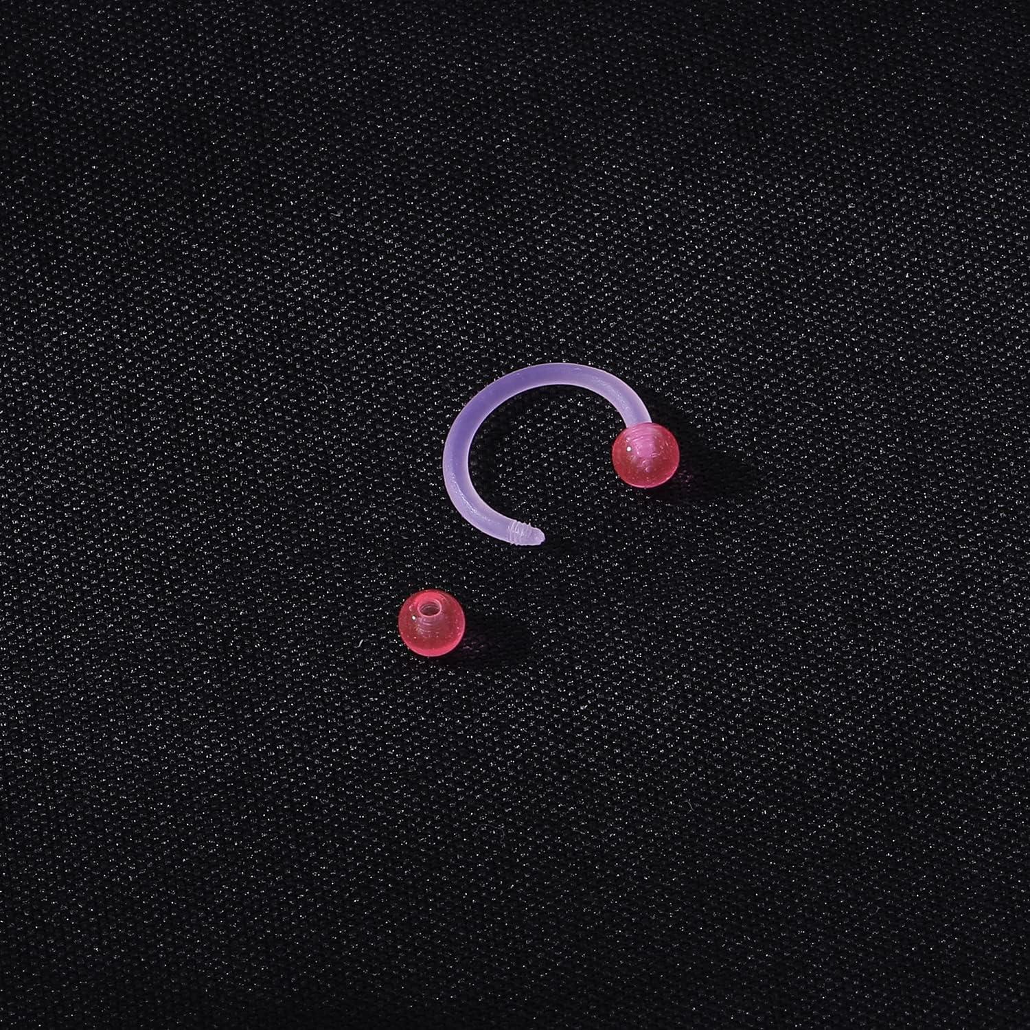 Anillos de Septum Transparentes 14g 16g - Retenedores de Nariz Hipoalergénicos