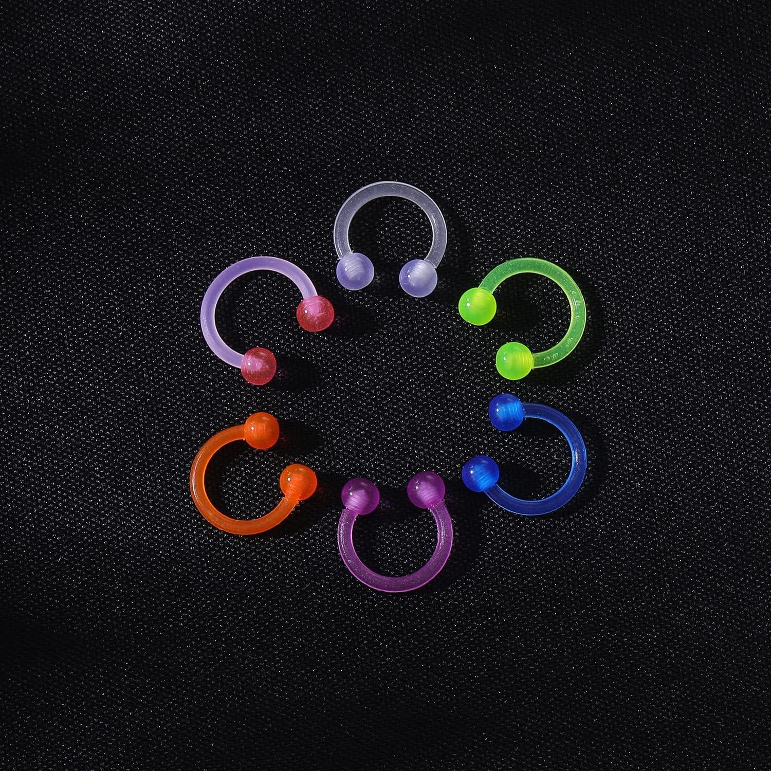 Anillos de Septum Transparentes 14g 16g - Retenedores de Nariz Hipoalergénicos