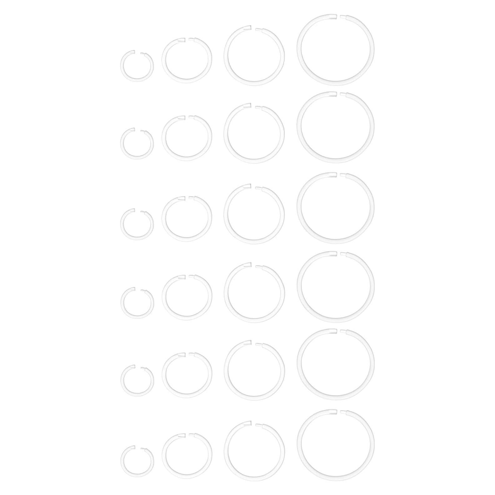 24 Anillos Nasales Transparentes Tucnoeu 6-12mm 16G