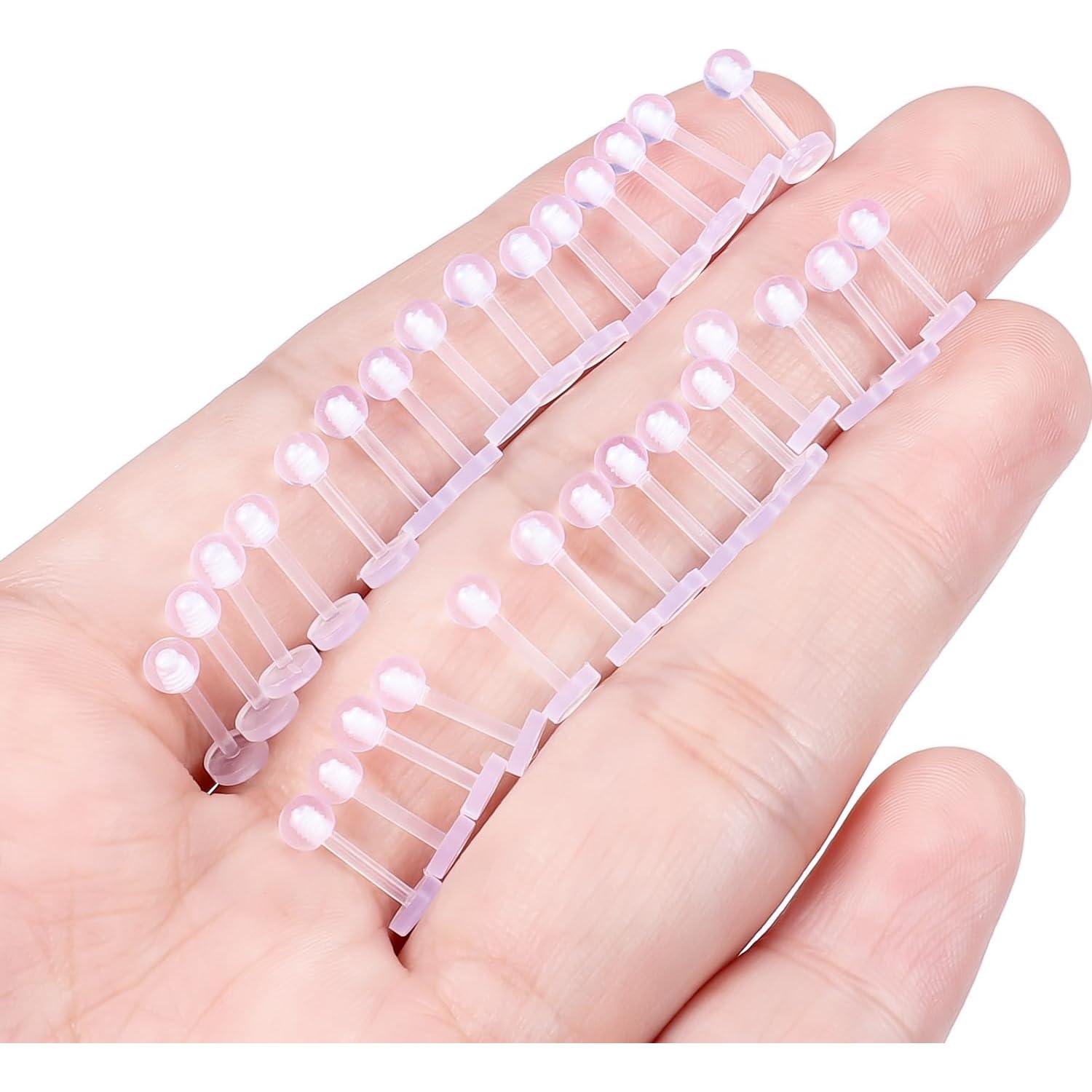 Anillos Labiales Acrílico Claro Lcolyoli 30 Piezas 18G 6mm