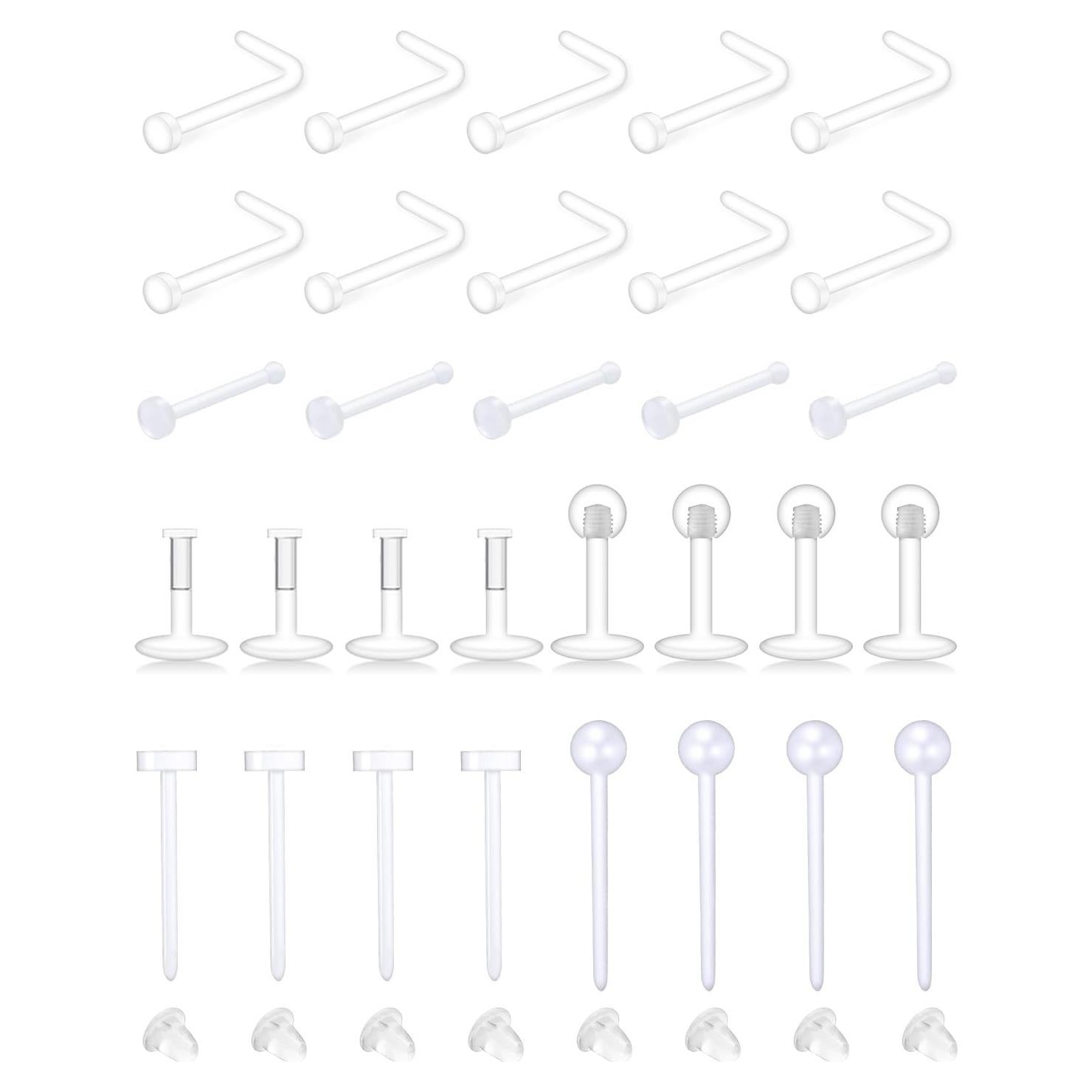 Set de 31 Retenedores Transparentes Lcolyoli 18G para Nariz