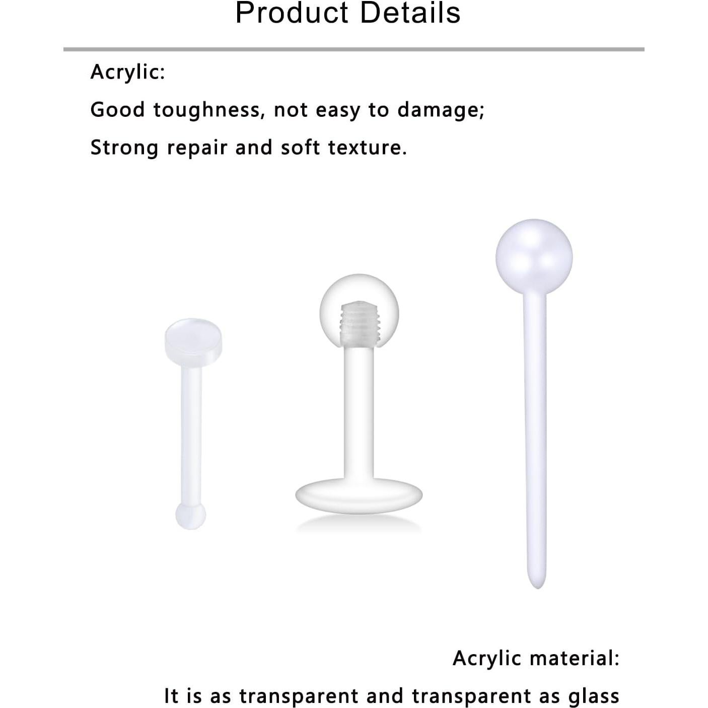 Set de 31 Retenedores Transparentes Lcolyoli 18G para Nariz