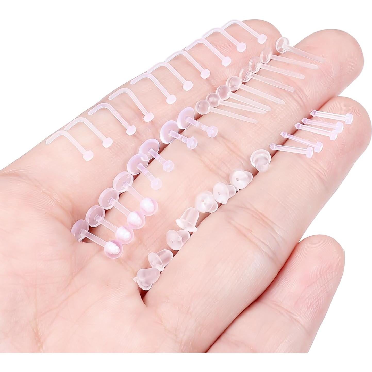 Set de 31 Retenedores Transparentes Lcolyoli 18G para Nariz