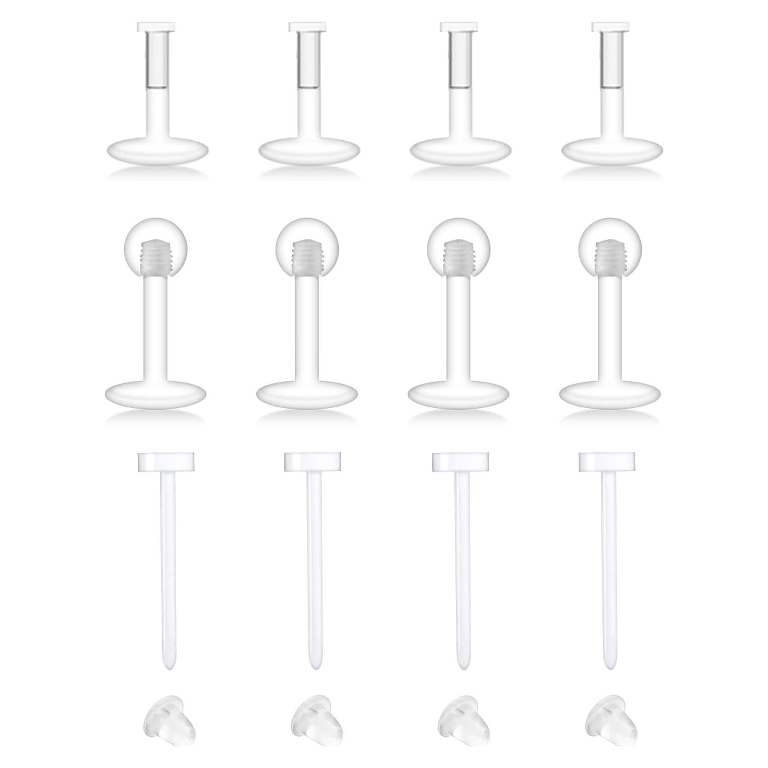 Studs Transparentes para Nariz Lcolyoli 18G 6mm Hipoalergénicos