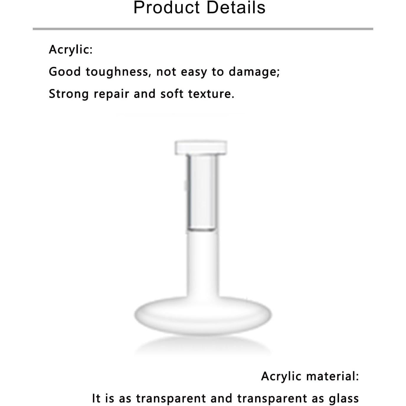 32 Piezas Retenedores de Piercing 16G Lcolyoli Bioflex Transparente