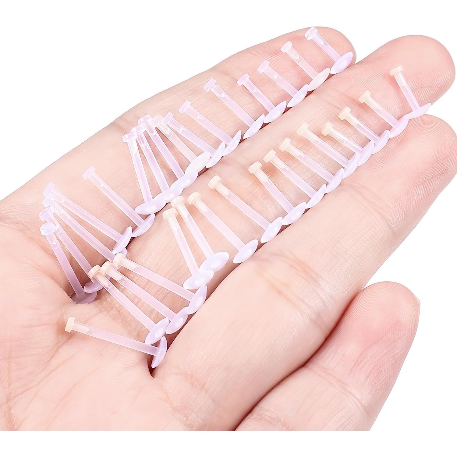 32 Piezas Retenedores de Piercing 16G Lcolyoli Bioflex Transparente
