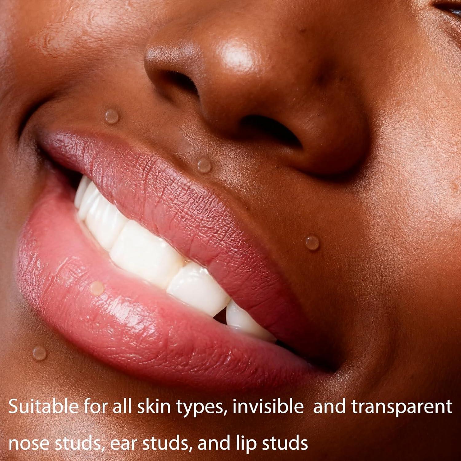 Pendientes Transparentes 18G Msndnkwo 7mm para Nariz y Labio