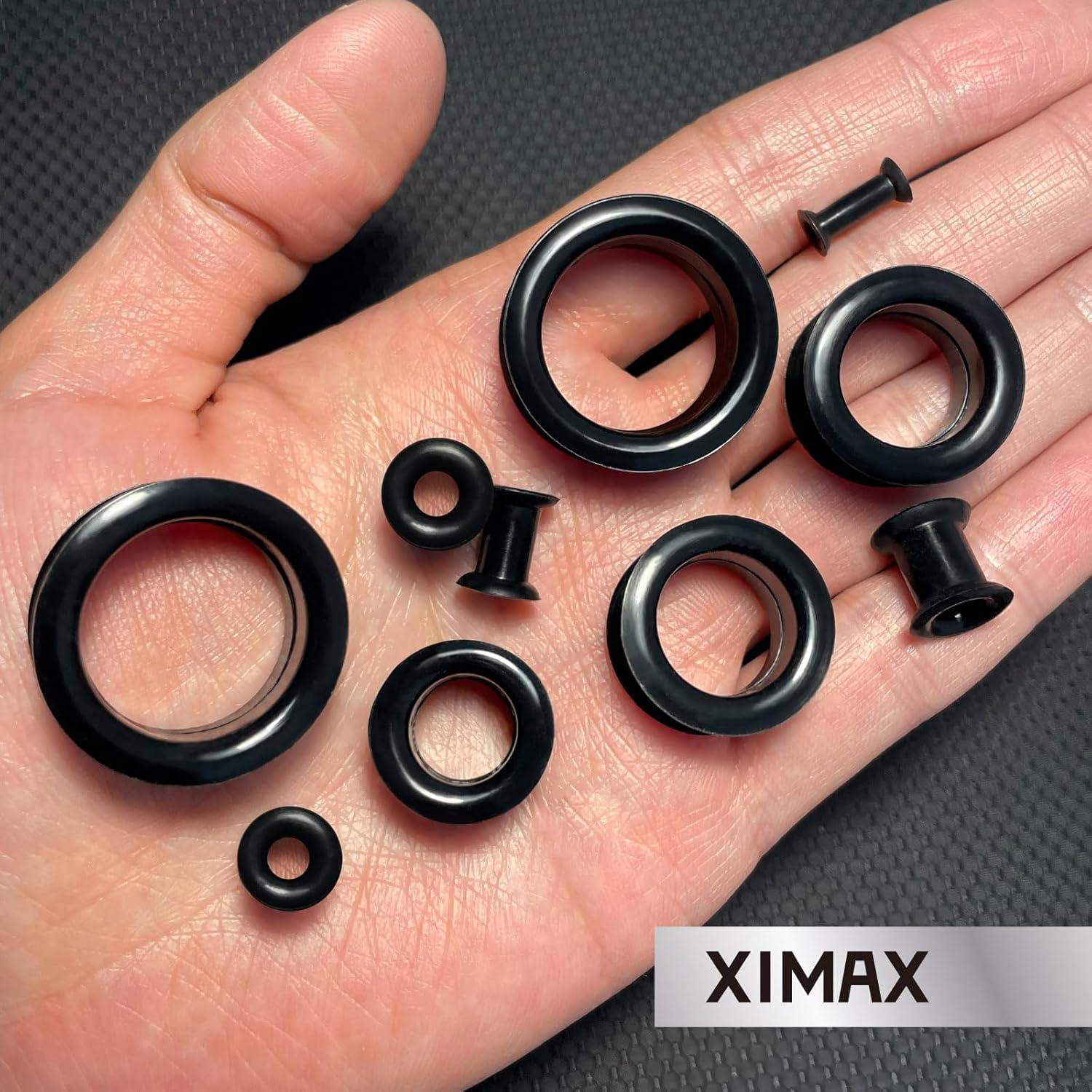 Tapones de Oído de Silicona XIMAX 14mm Color Negro - 2 Piezas