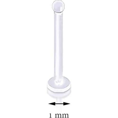 Anillo de Nariz Retenedor Bioflex Claro Lxnoap 20G 5 Pcs