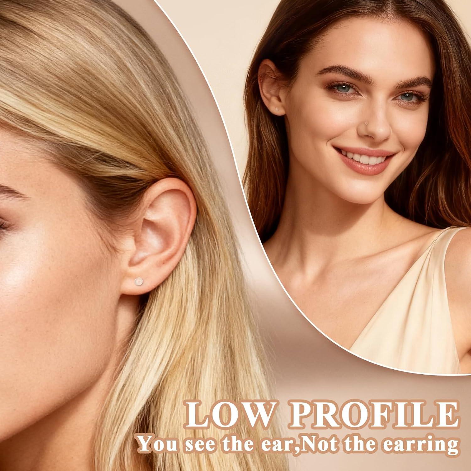 Set 12 Pendientes Transparentes 16G Bioflex para Nariz y Oreja