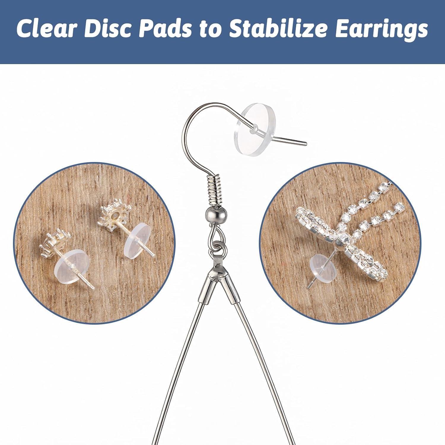 50 Almohadillas de Silicona Transparentes 7mm para Pendientes