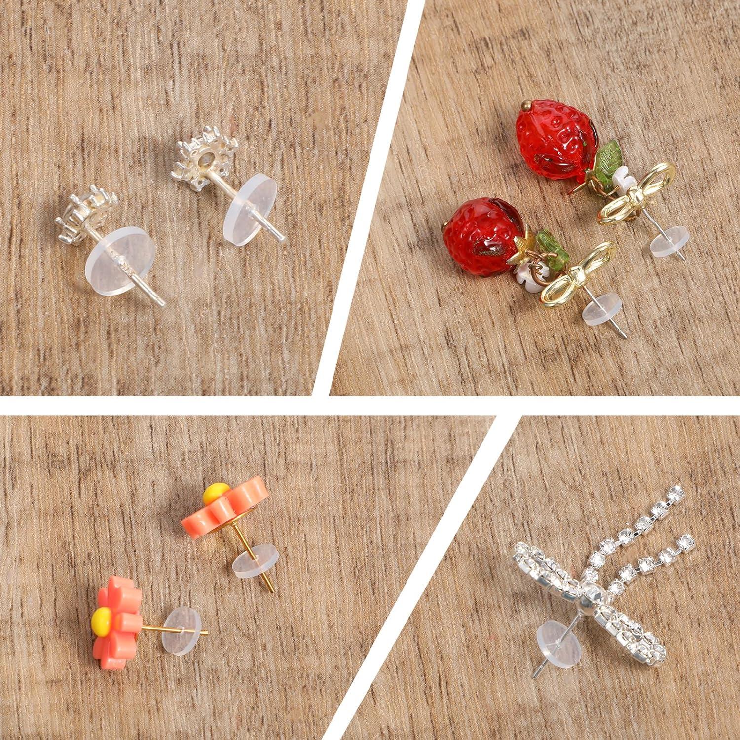 50 Almohadillas de Silicona Transparentes 7mm para Pendientes