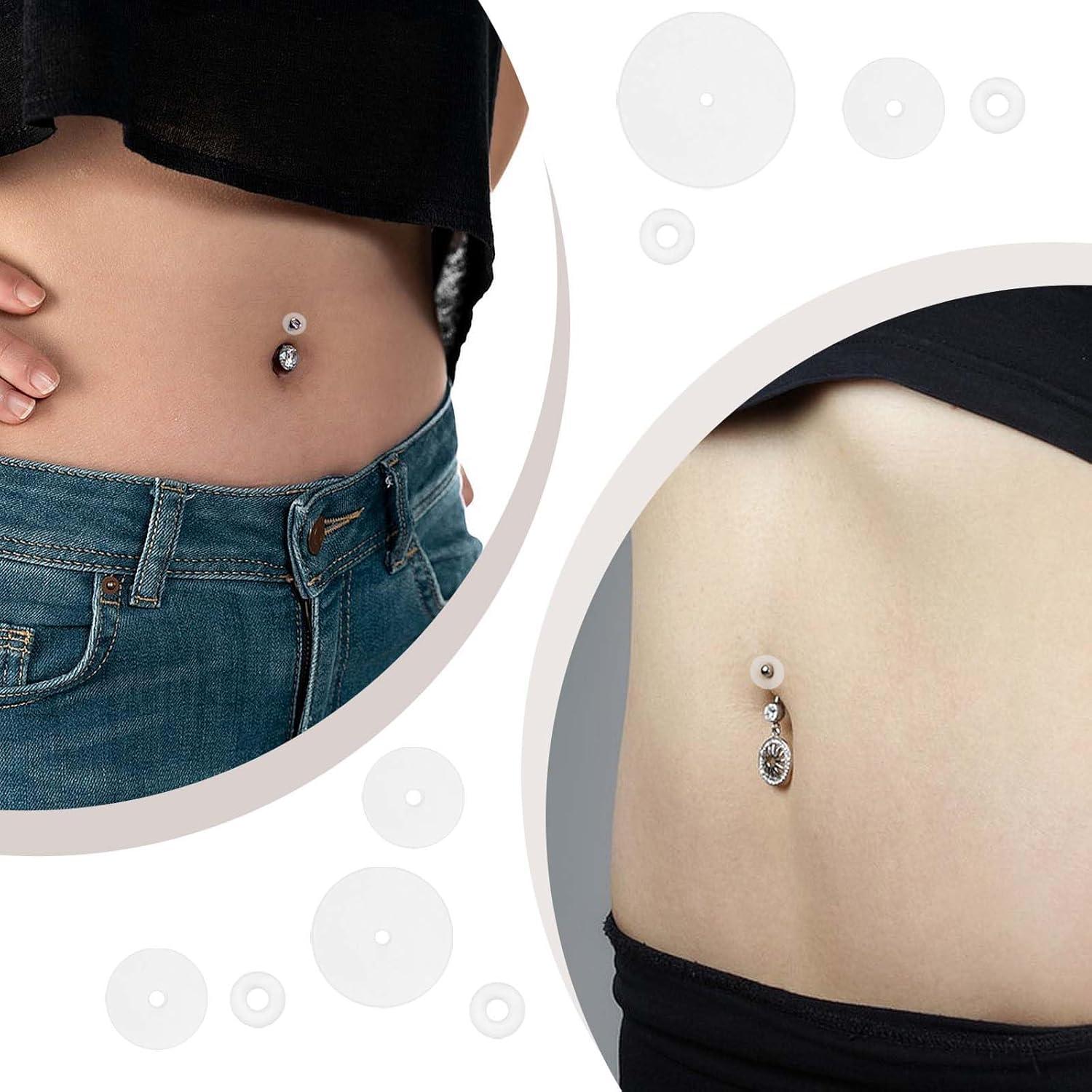 100 Tapones de Silicona Transparente para Pendientes 3-9mm