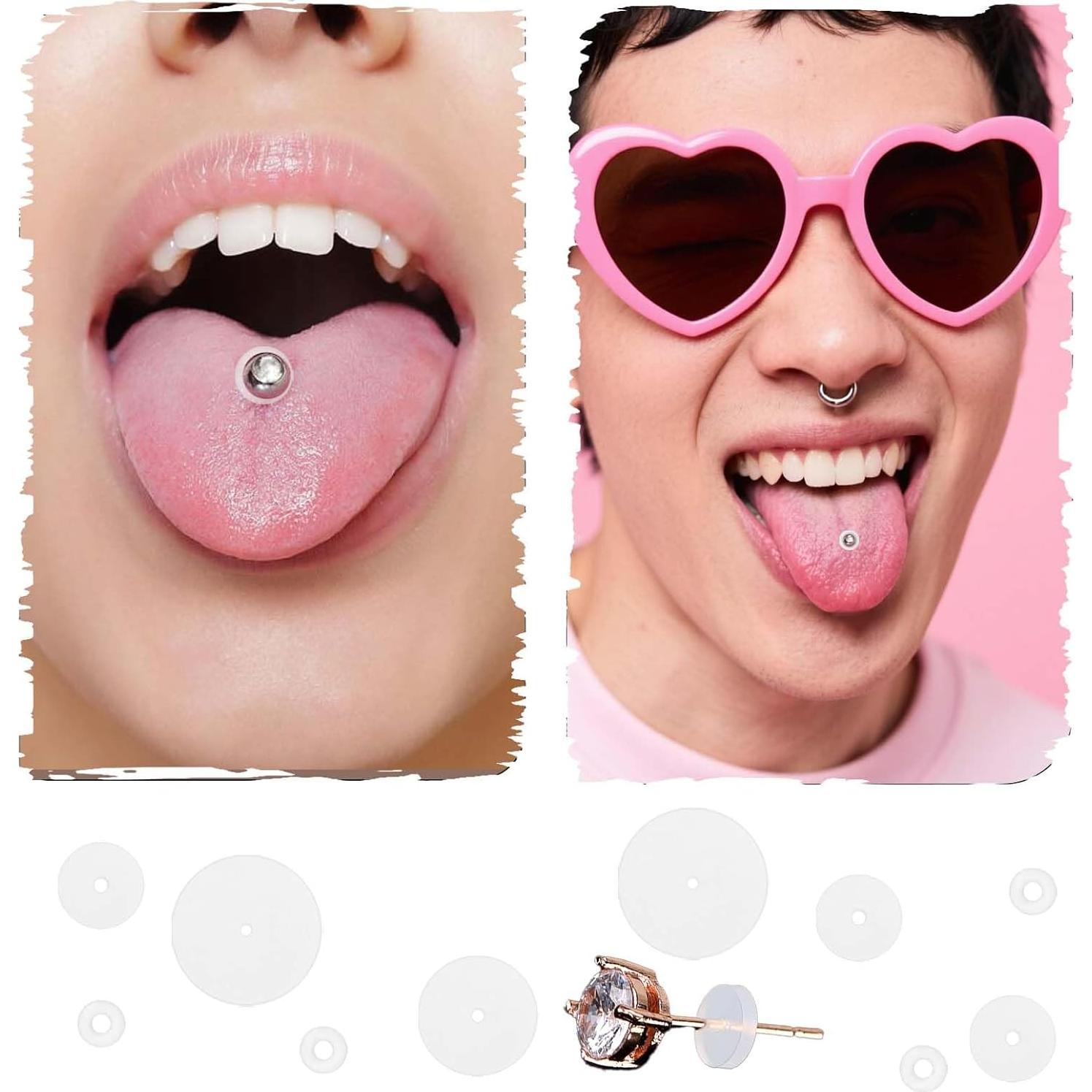 100 Tapones de Silicona Transparente para Pendientes 3-9mm