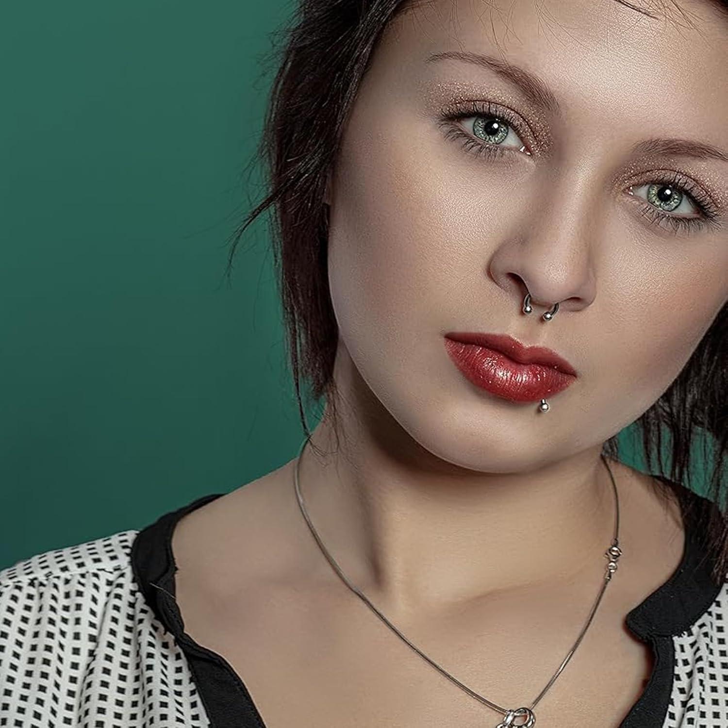 Aros de Septum Acero Quirúrgico D.Bella 14G 10mm 4 Piezas