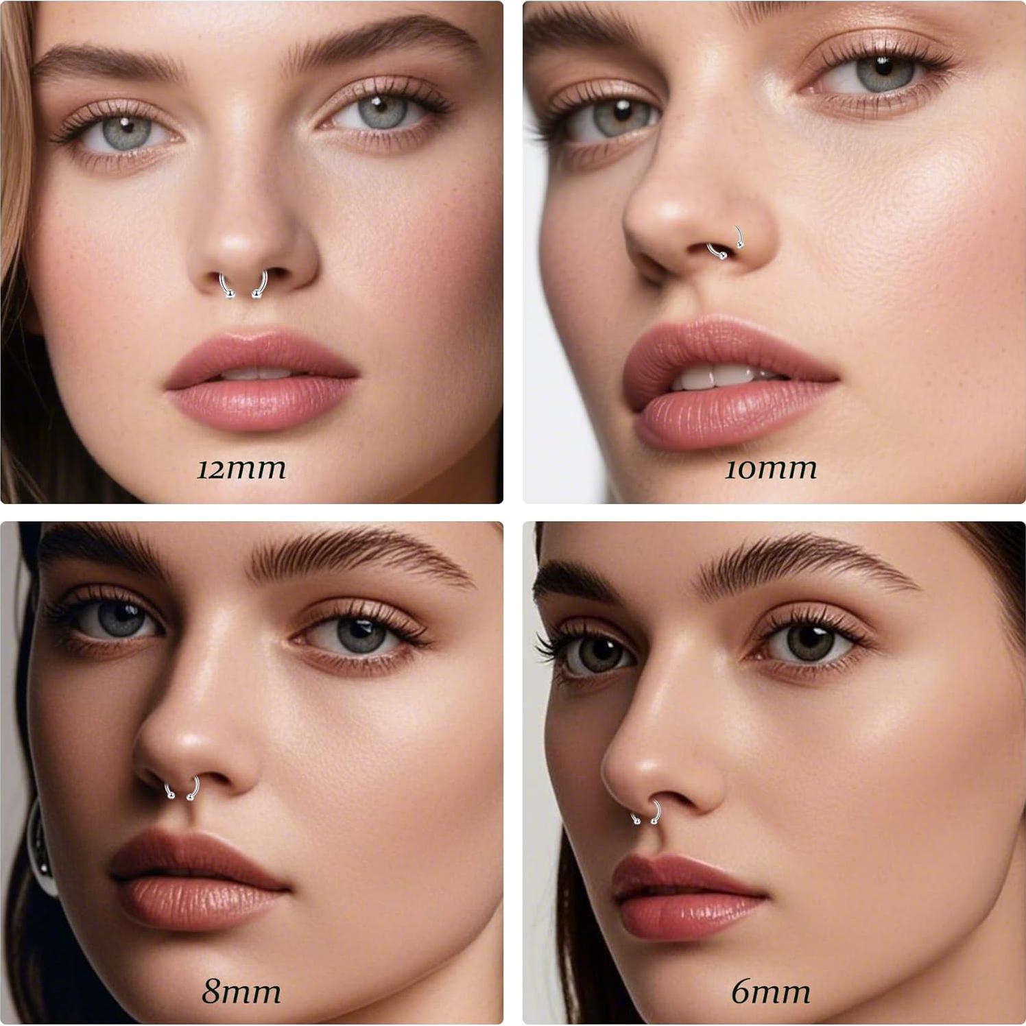 Anillos Septum Horseshoe D.Bella Acero Quirúrgico 6-12mm