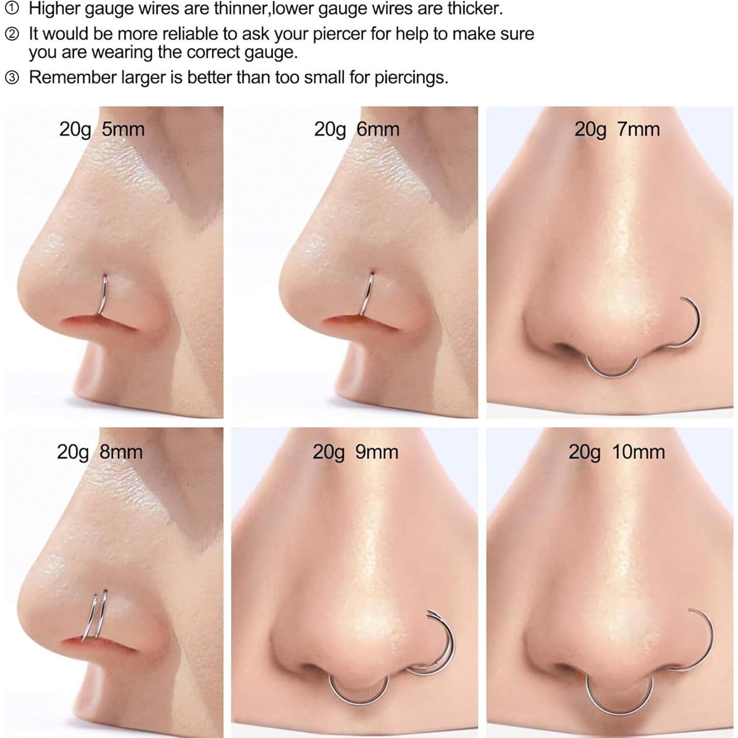 Anillo de Nariz Hipoalergénico Ldurian Acero Quirúrgico 316L