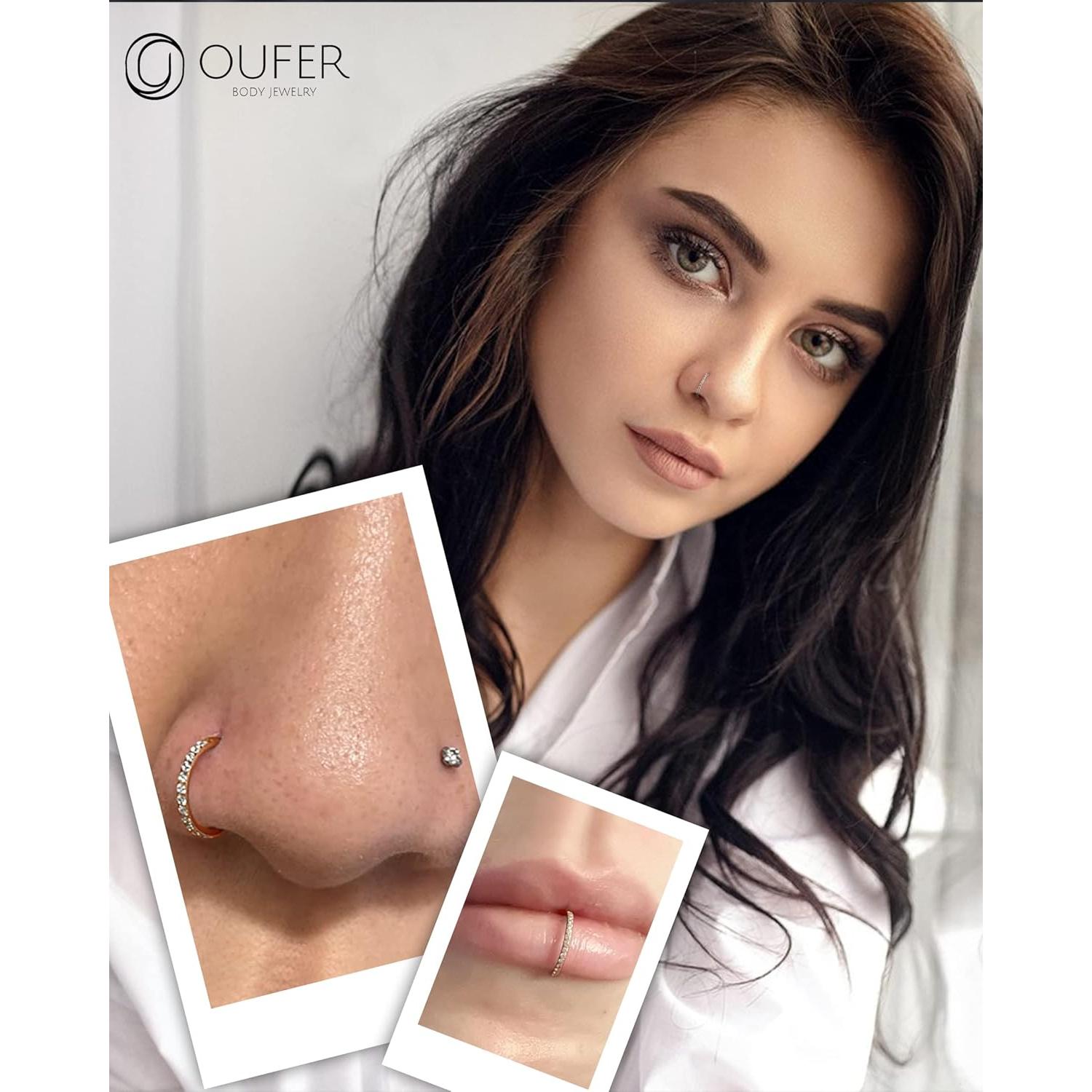 Aros Nasales OUFER Acero Quirúrgico 20G 6mm Hipoalergénicos