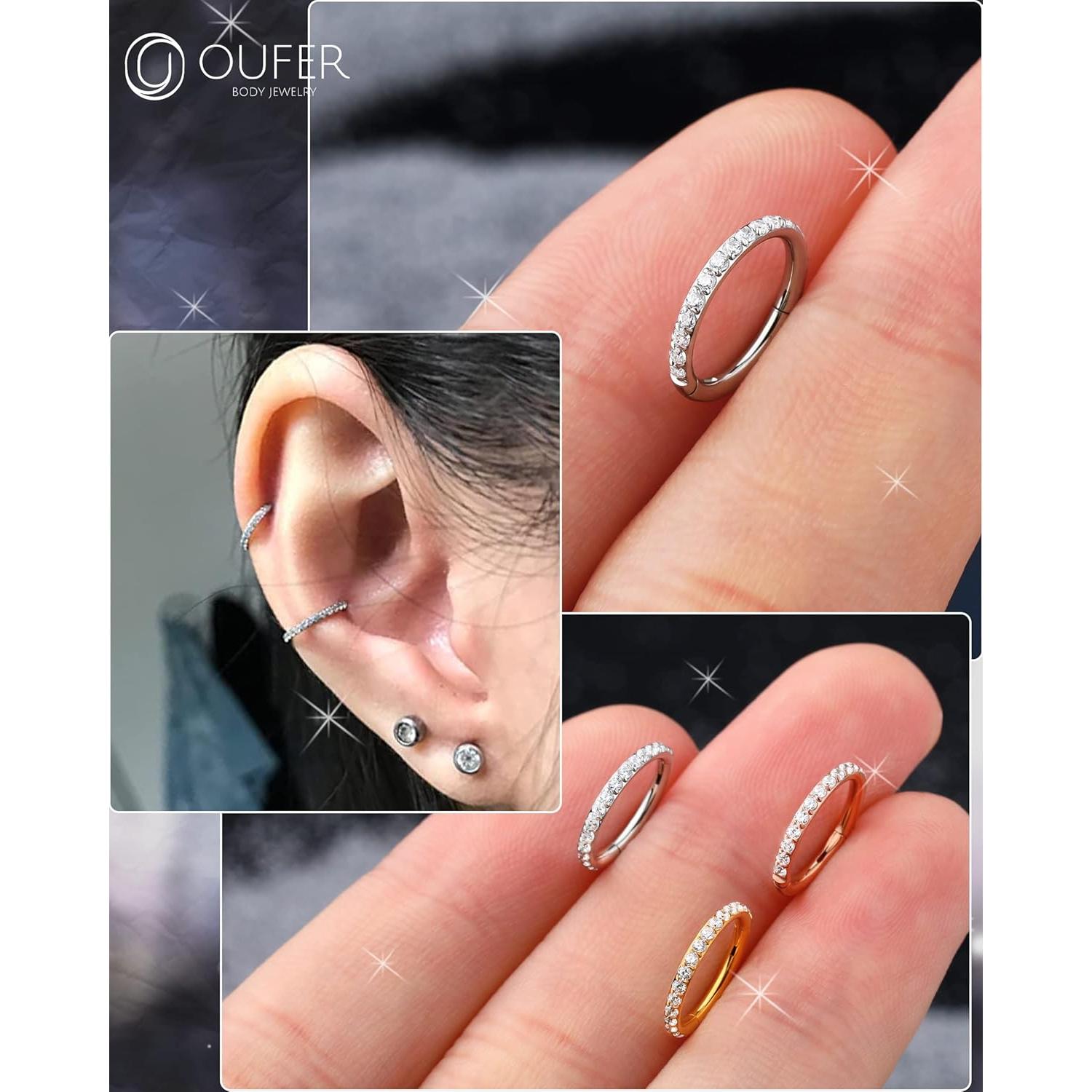 Aros Nasales OUFER Acero Quirúrgico 20G 6mm Hipoalergénicos