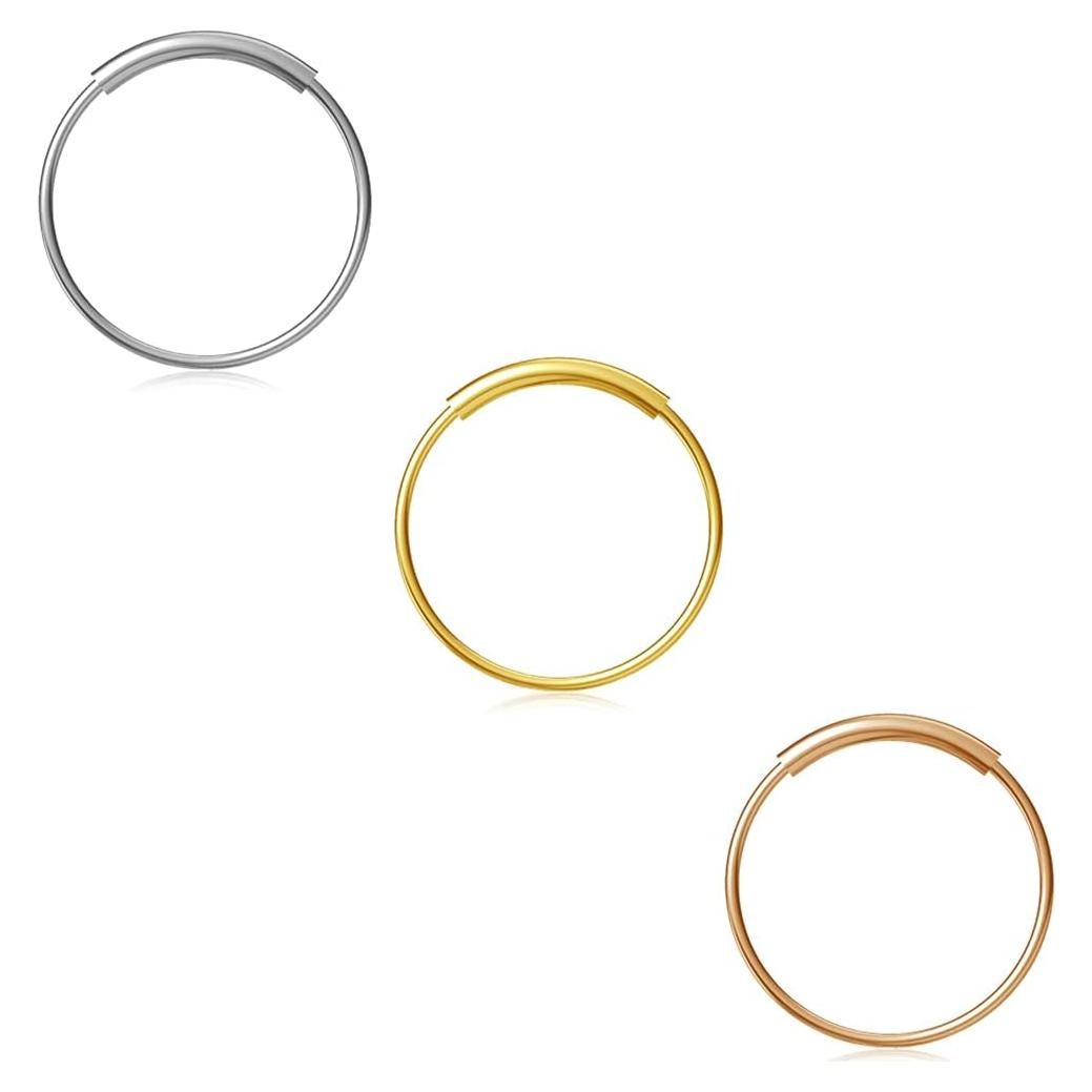 Aros Nasales de Titanio NZDLM 8mm Hipoalergénicos para Mujeres