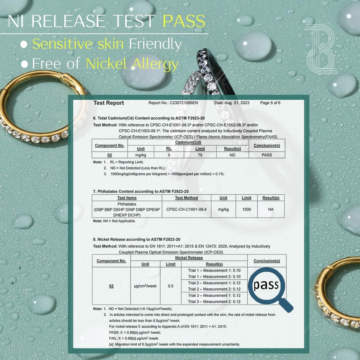 Aros Nasales BodyBonita CZ Acero Quirúrgico 316L 8mm