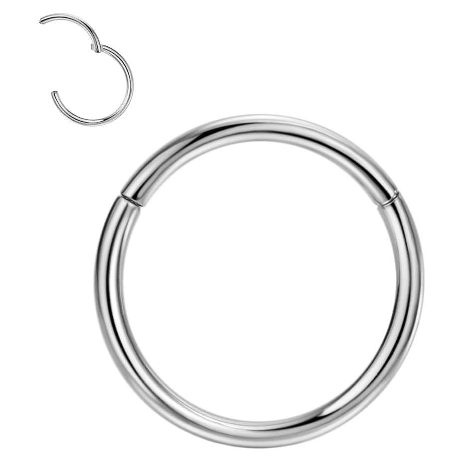 Anillo de Piercing de Titanio FANSING 8mm 20 Gauge Plata