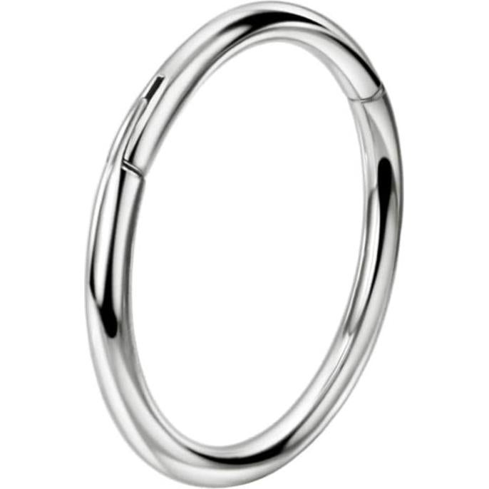 Anillo de Piercing de Titanio FANSING 8mm 20 Gauge Plata