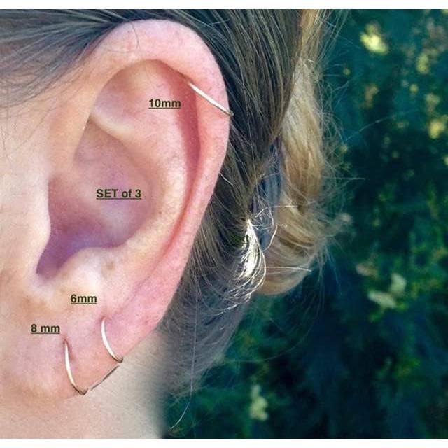 Aros para Nariz D.Bella Acero Quirúrgico 8mm 22G Hipoalergénicos