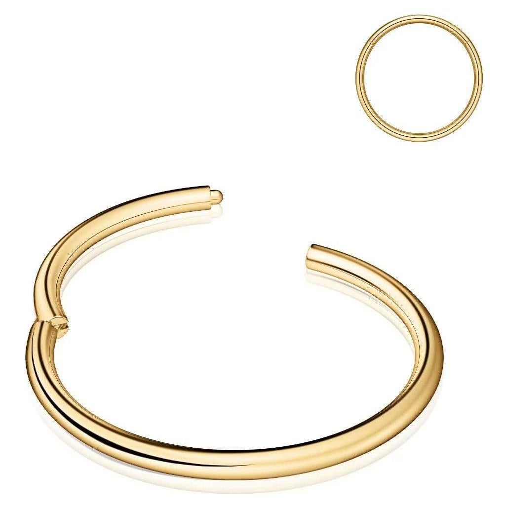 Aros Nasales Hipoalergénicos Acero Quirúrgico 316L 20G 8mm