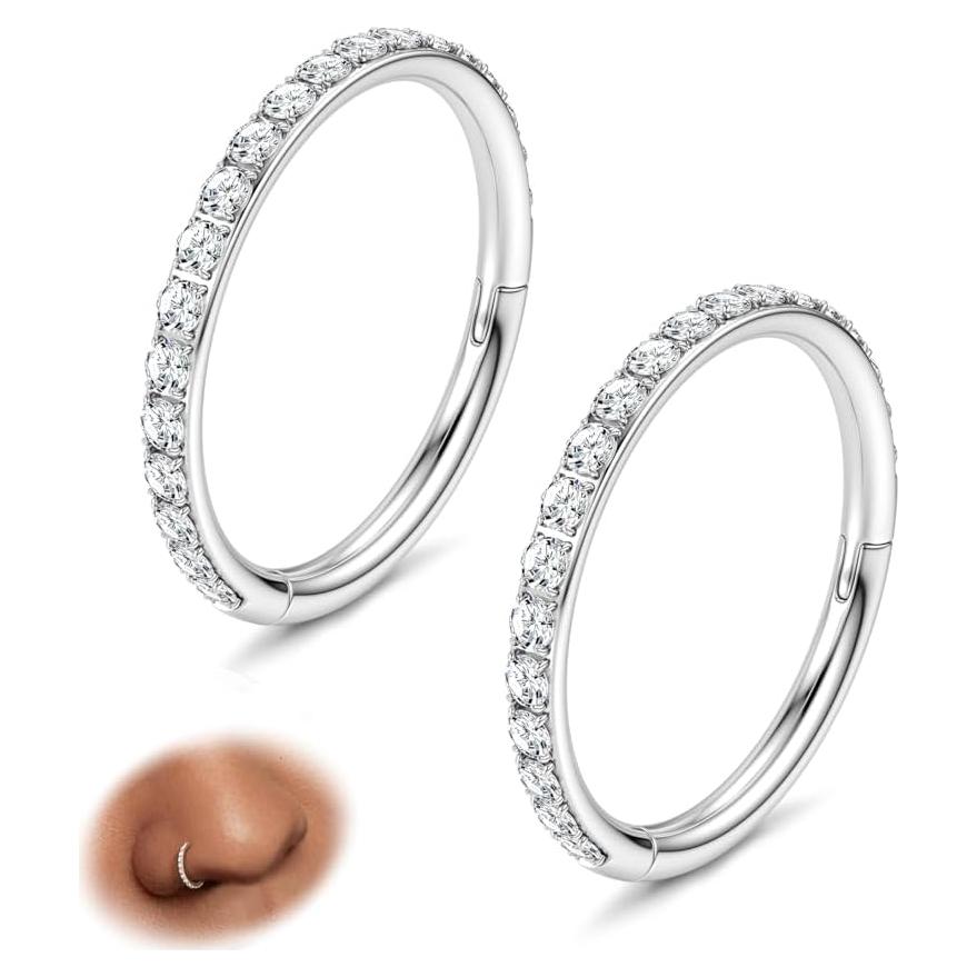 Aros de Cartílago Hipoalergénicos FASACCO 8mm 316L Acero Quirúrgico