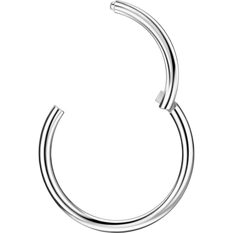 Anillo de Perforación de Acero Quirúrgico 18g 8mm Plata