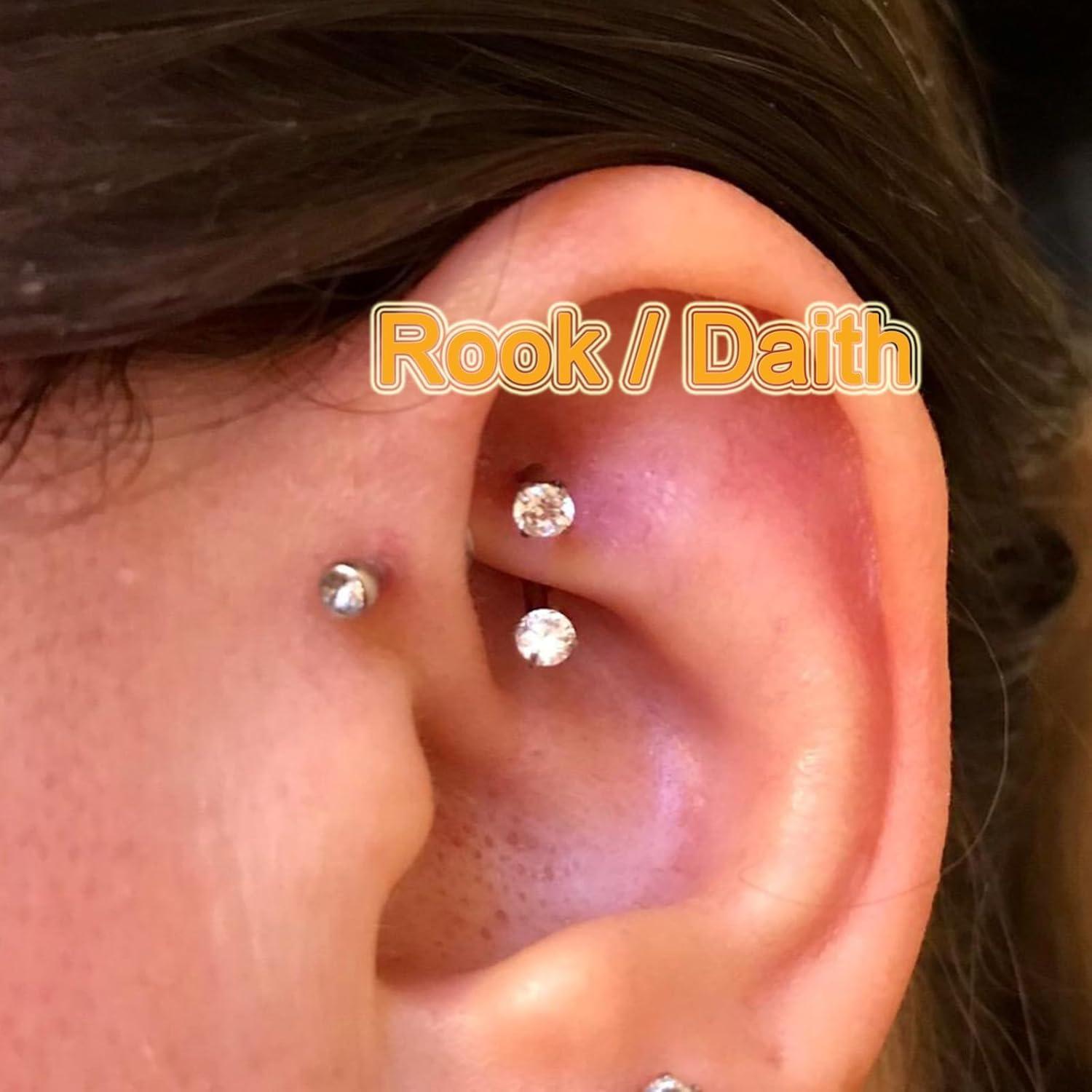 Arete de Cartílago QWALIT 20g Plata con Herradura y Herramientas