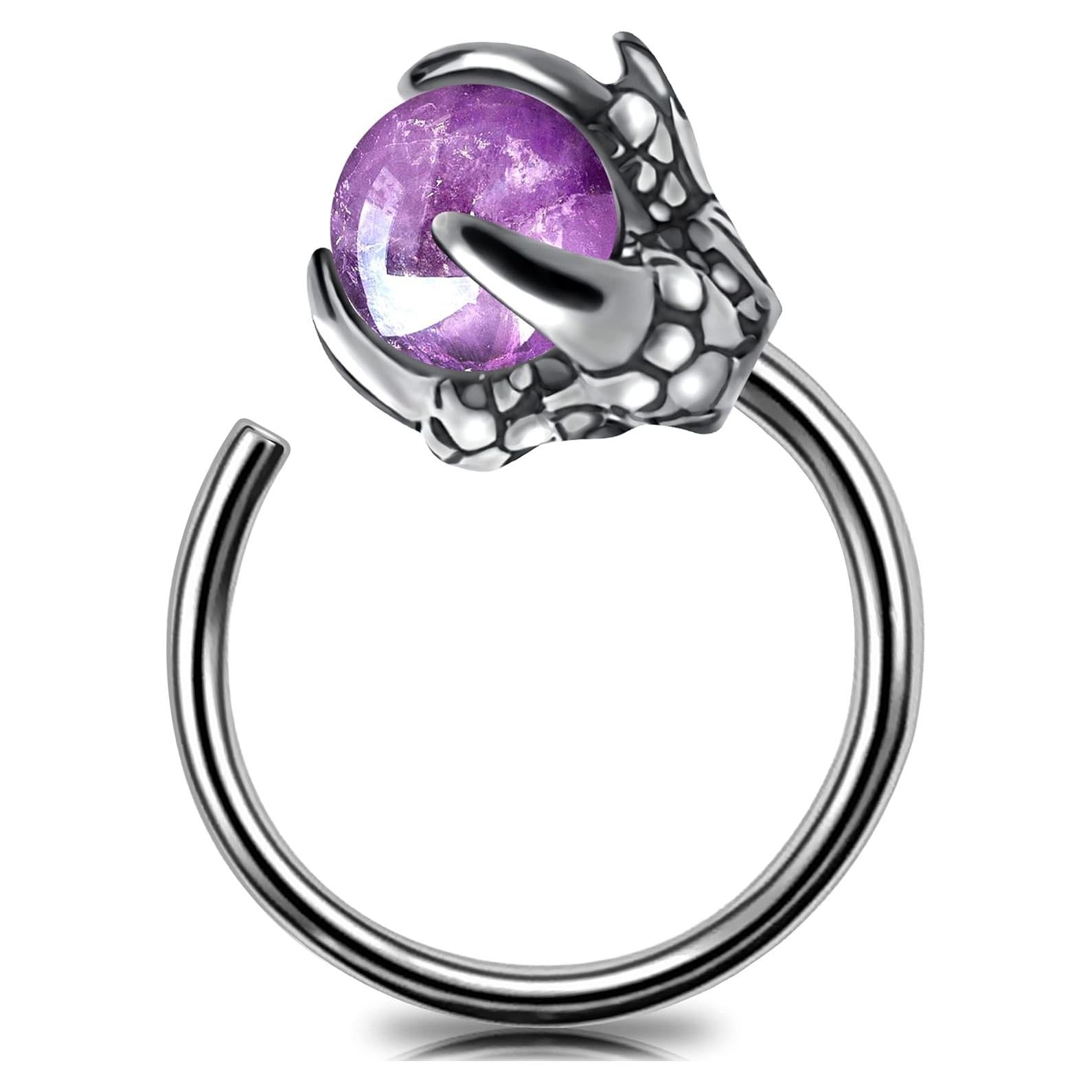 Aro de Nariz OUFER 20G Acero Quirúrgico Garra de Dragón