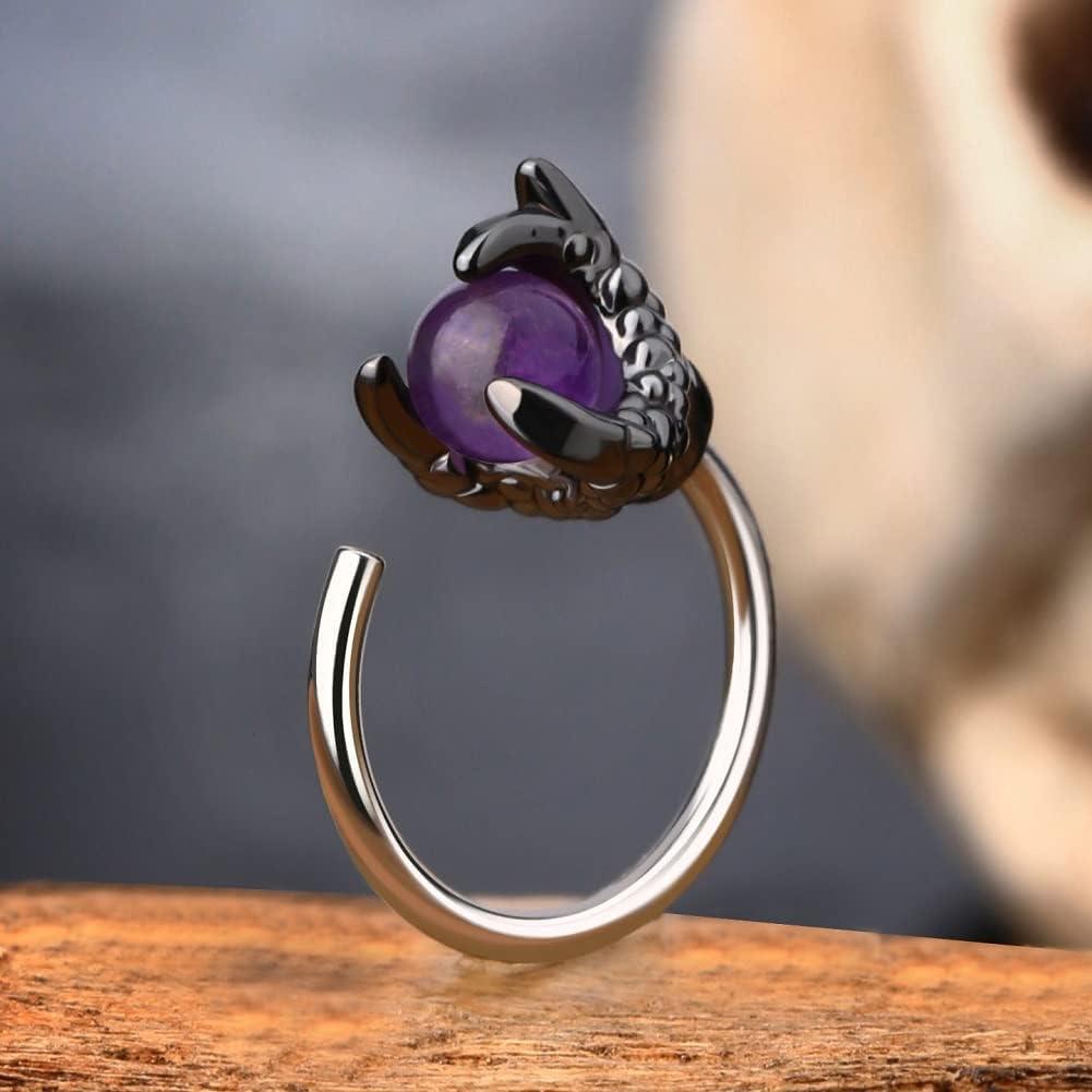 Aro de Nariz OUFER 20G Acero Quirúrgico Garra de Dragón