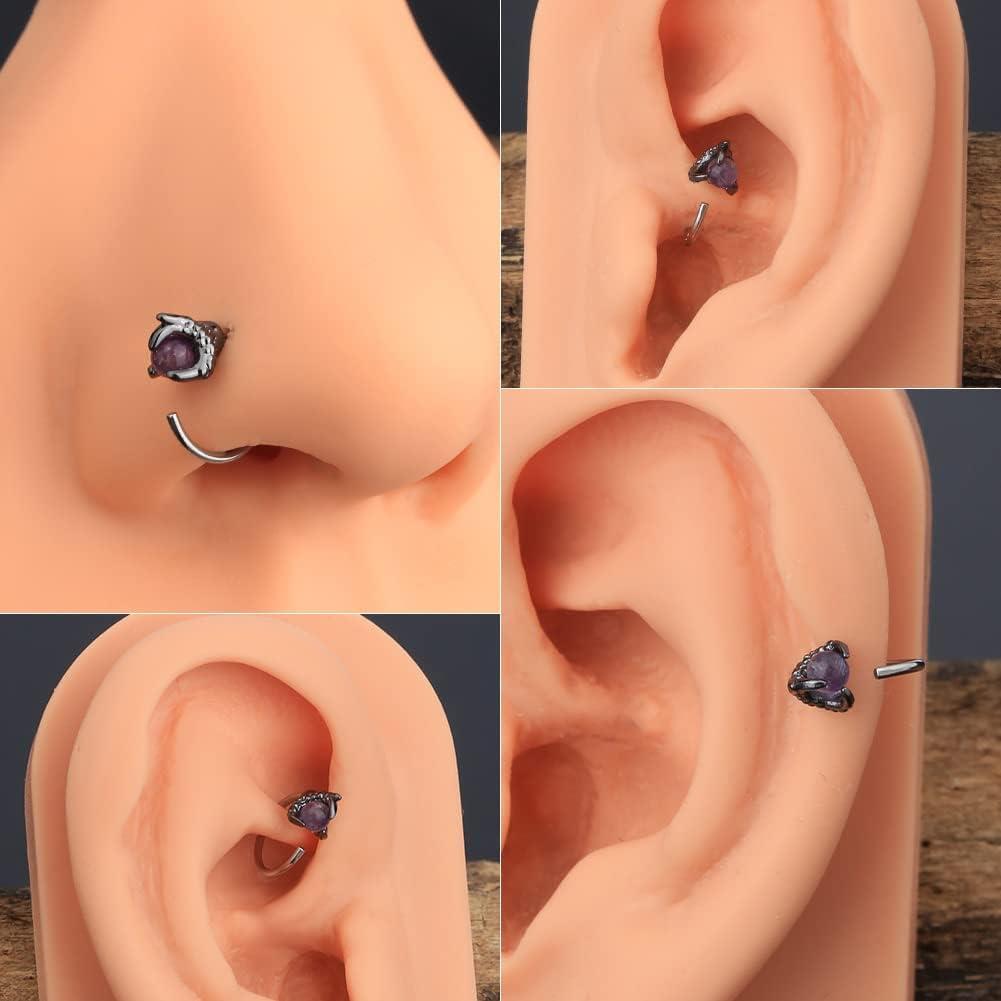 Aro de Nariz OUFER 20G Acero Quirúrgico Garra de Dragón