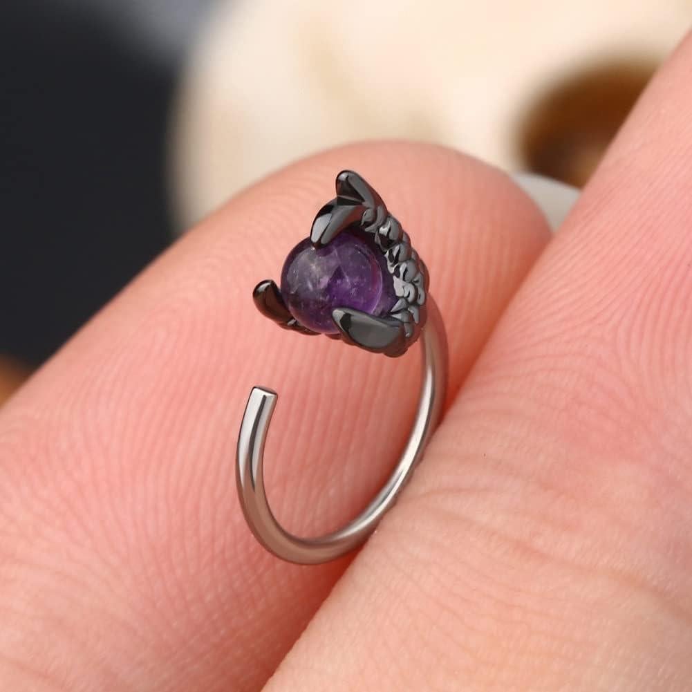 Aro de Nariz OUFER 20G Acero Quirúrgico Garra de Dragón