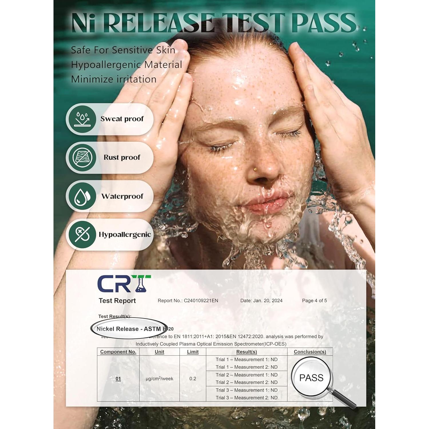 Anillos de Nariz Jstyle Oro 14K 20G Hipoalergénicos 18 Piezas