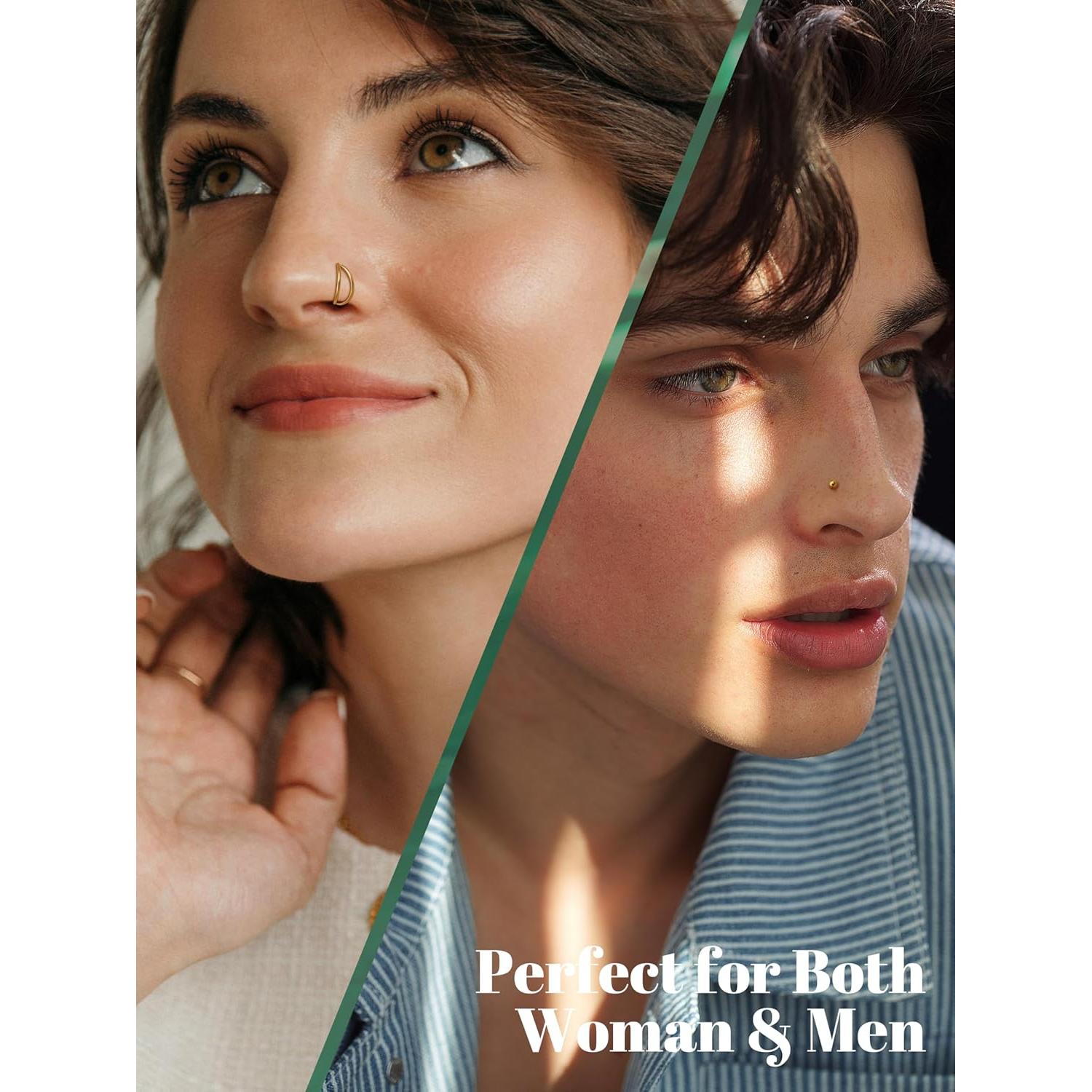 Anillos de Nariz Jstyle Oro 14K 20G Hipoalergénicos 18 Piezas