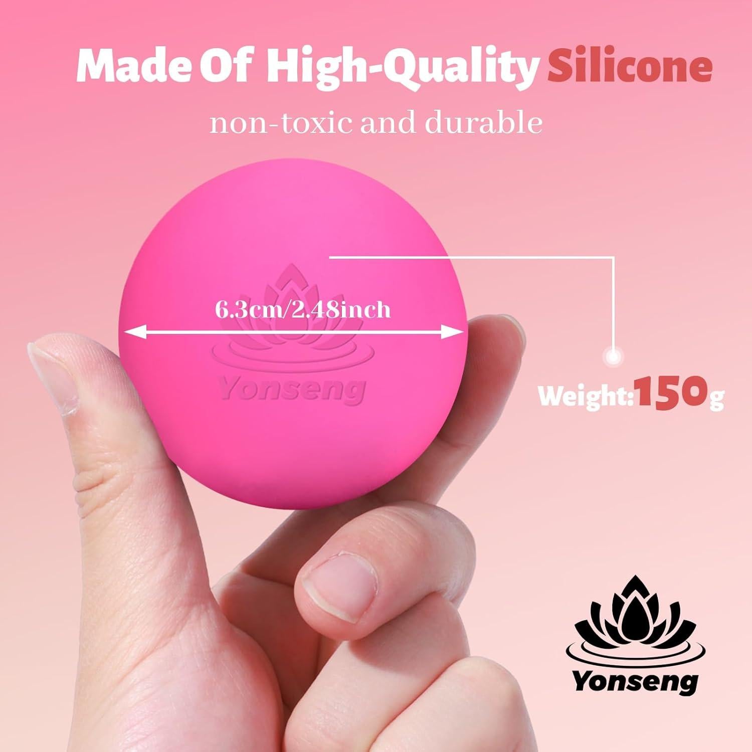 Pelotas de Masaje Lacrosse Yonseng 2 Piezas Rosa y Púrpura