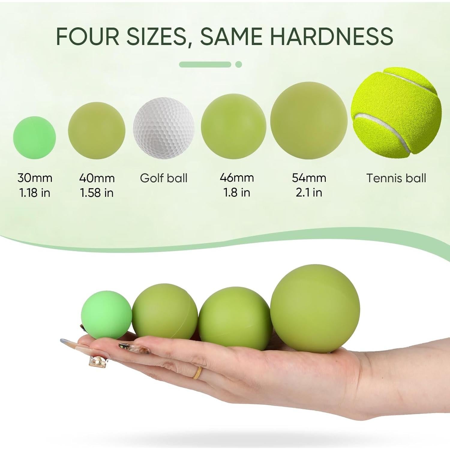 Bolas de Masaje para Pies HATYDF - Alivio Fascitis Plantar y Tensión Muscular (4 Piezas)