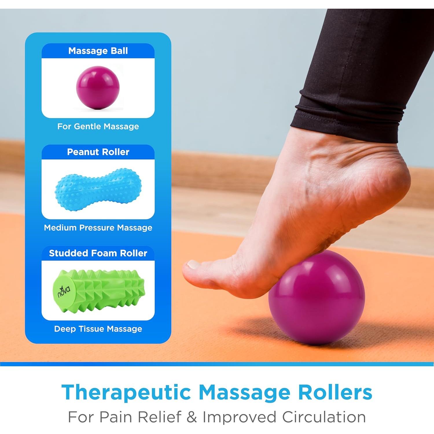 Set de Rodillos de Masaje Caliente y Frío NOVA 3 en 1