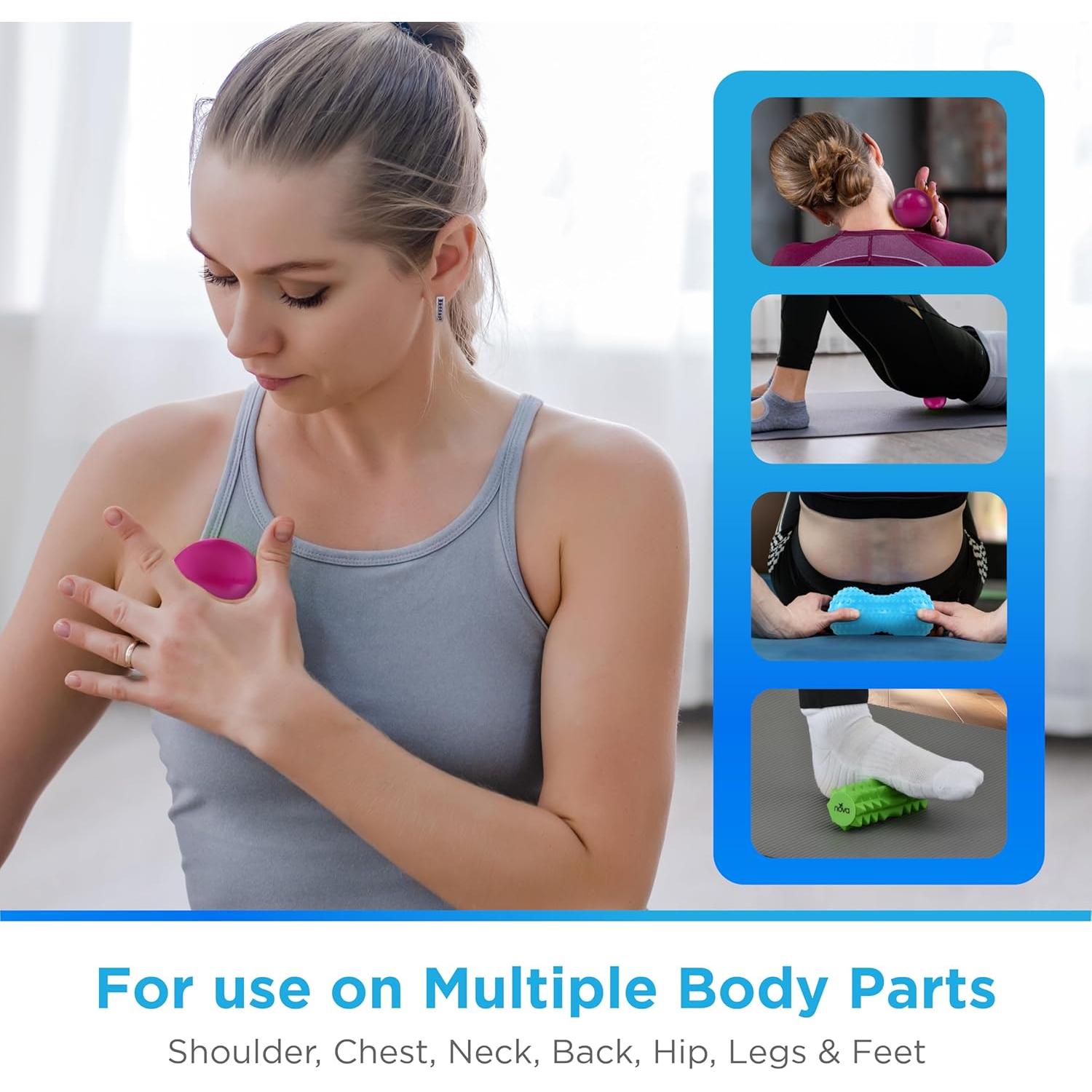 Set de Rodillos de Masaje Caliente y Frío NOVA 3 en 1