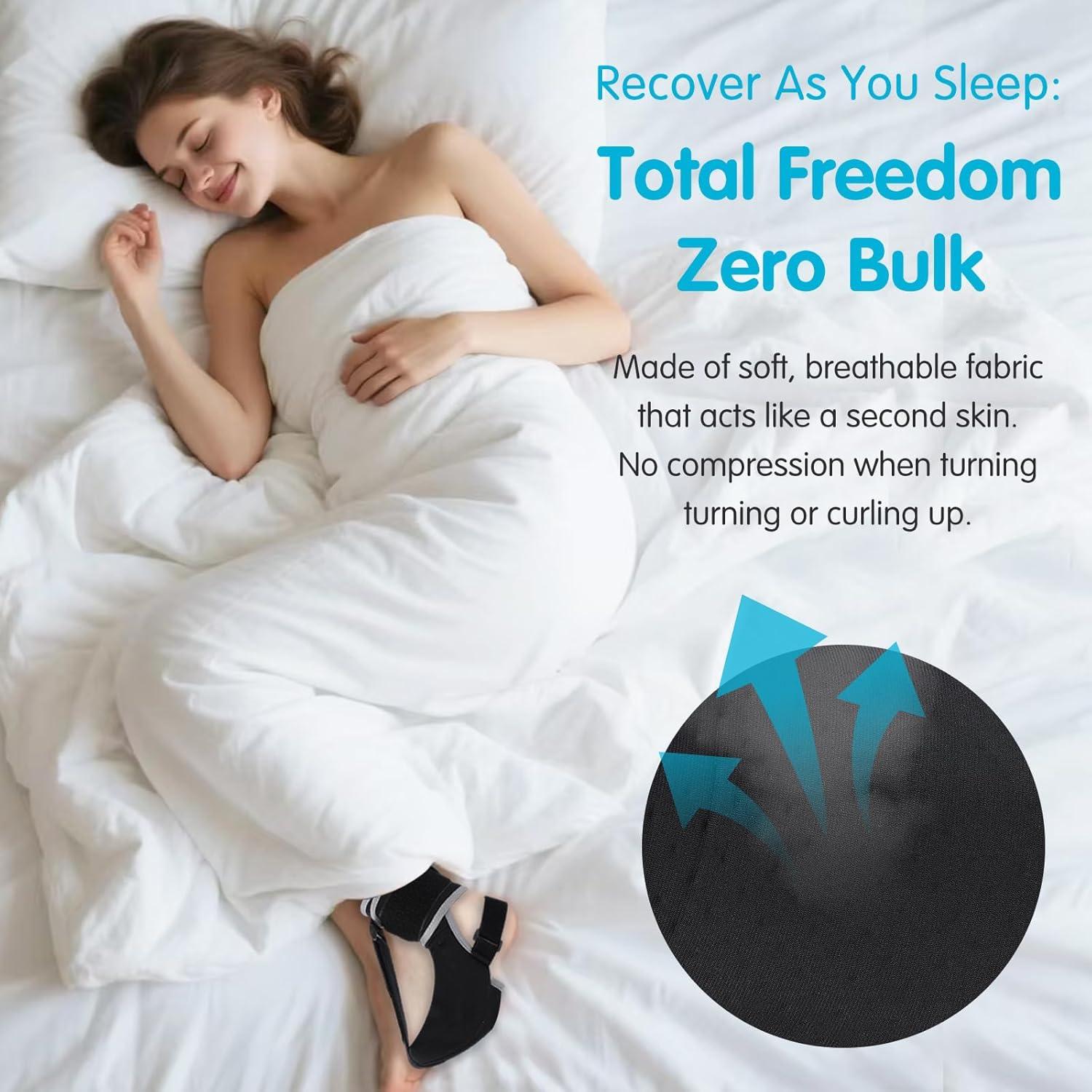 Férula nocturna para fascitis plantar NIUFEEK - Ajustable, Negro