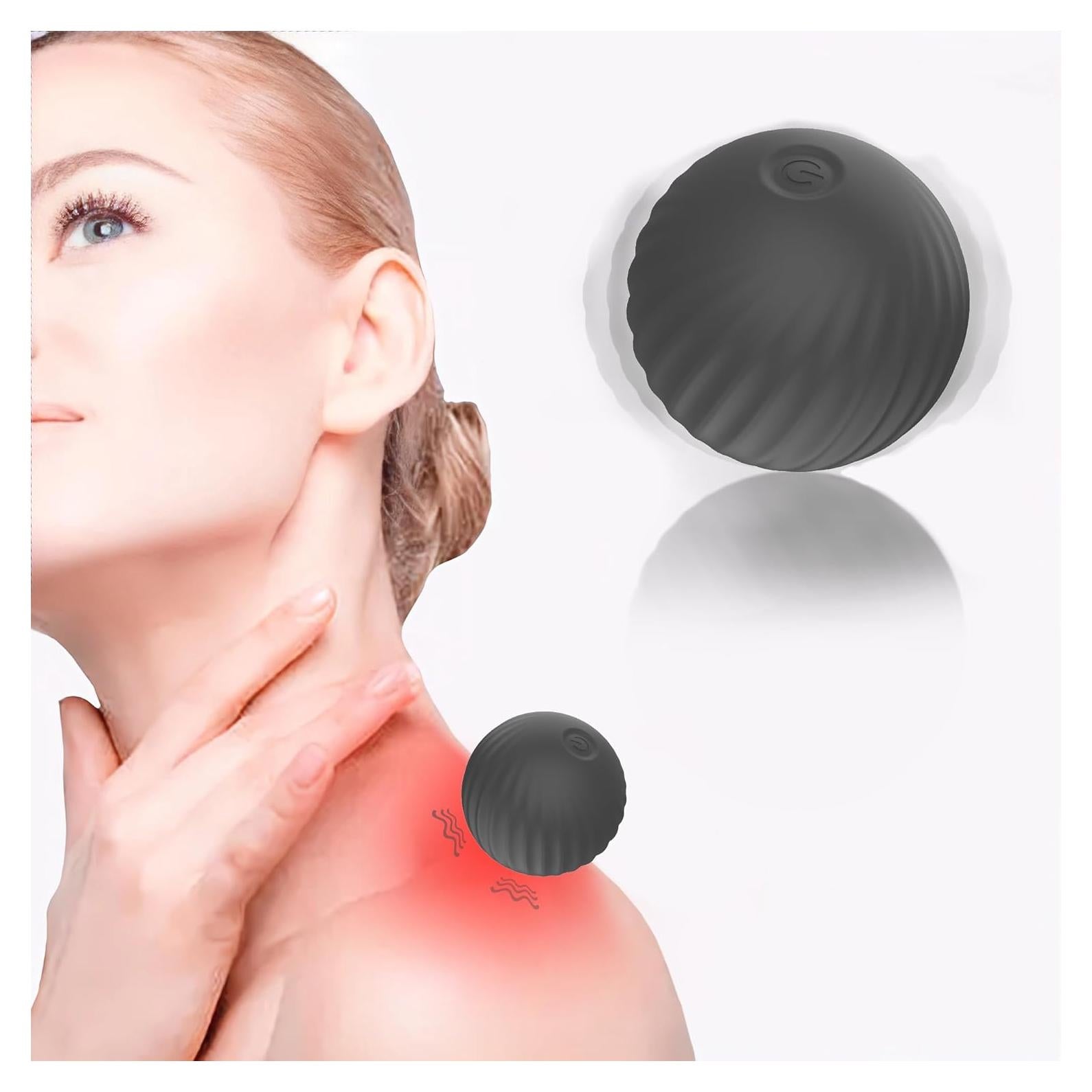 Bola de Masaje Eléctrica Kelemeida Negra, 10 Modos, IPX7