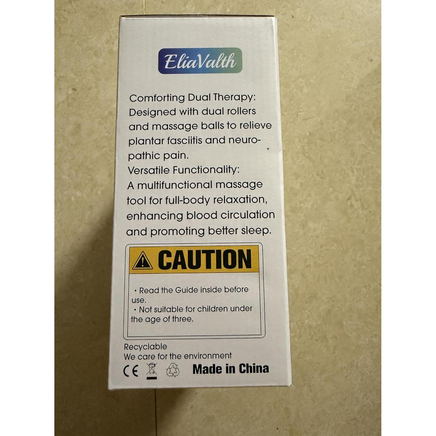 Masajeador de Pies EliaValth con 2 Rodillos y 2 Bolas Verde