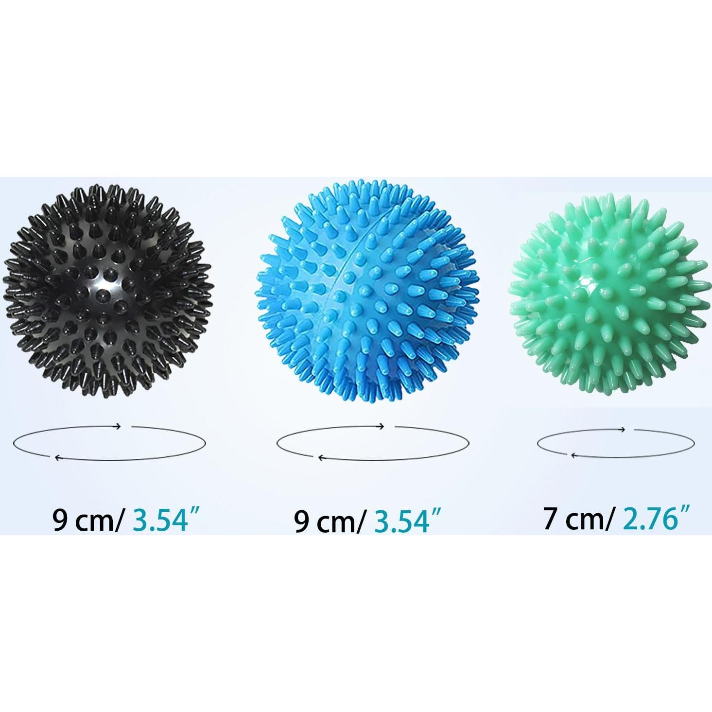 Juego de 3 Bolas de Masaje Espinosas Tzzxzz - Alivio Dolor